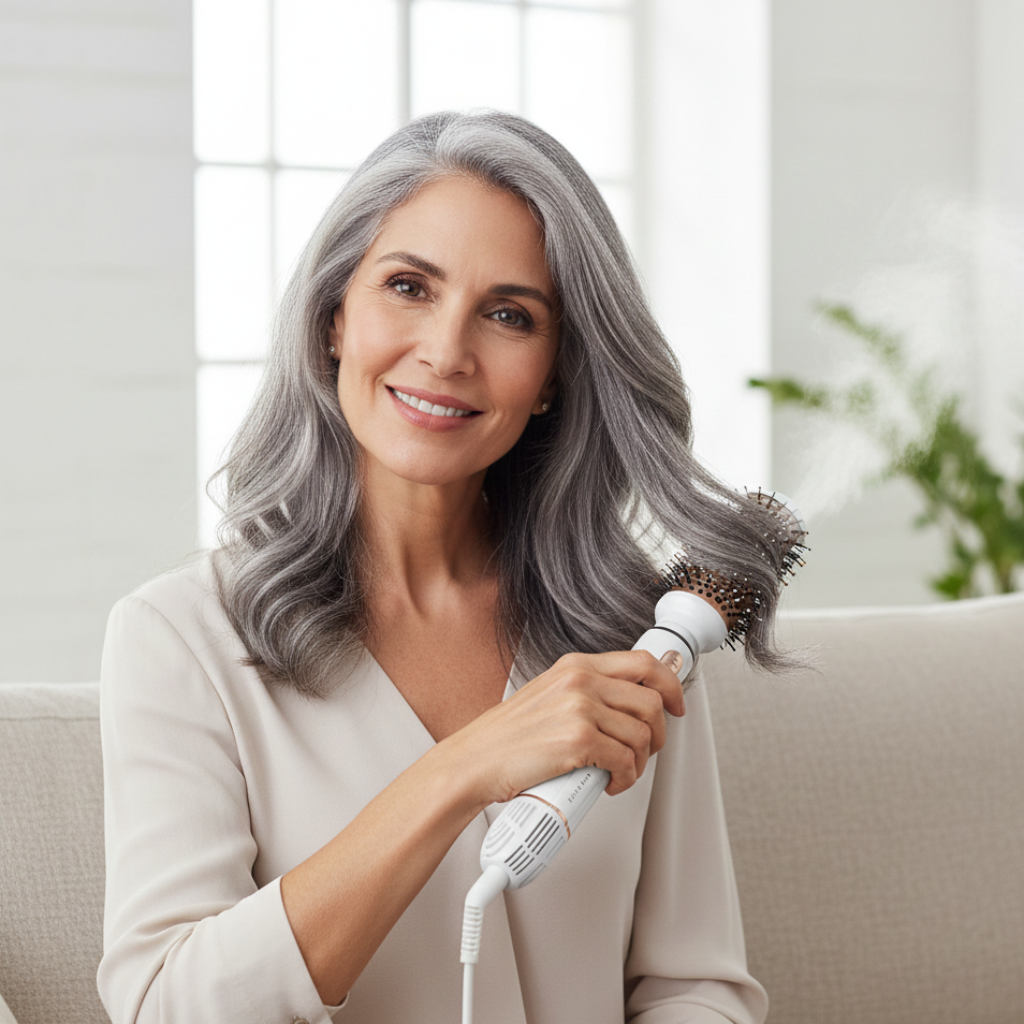 Modelador 6-em-1 – Alisador, Secador One-Step e Escova de Ar Quente