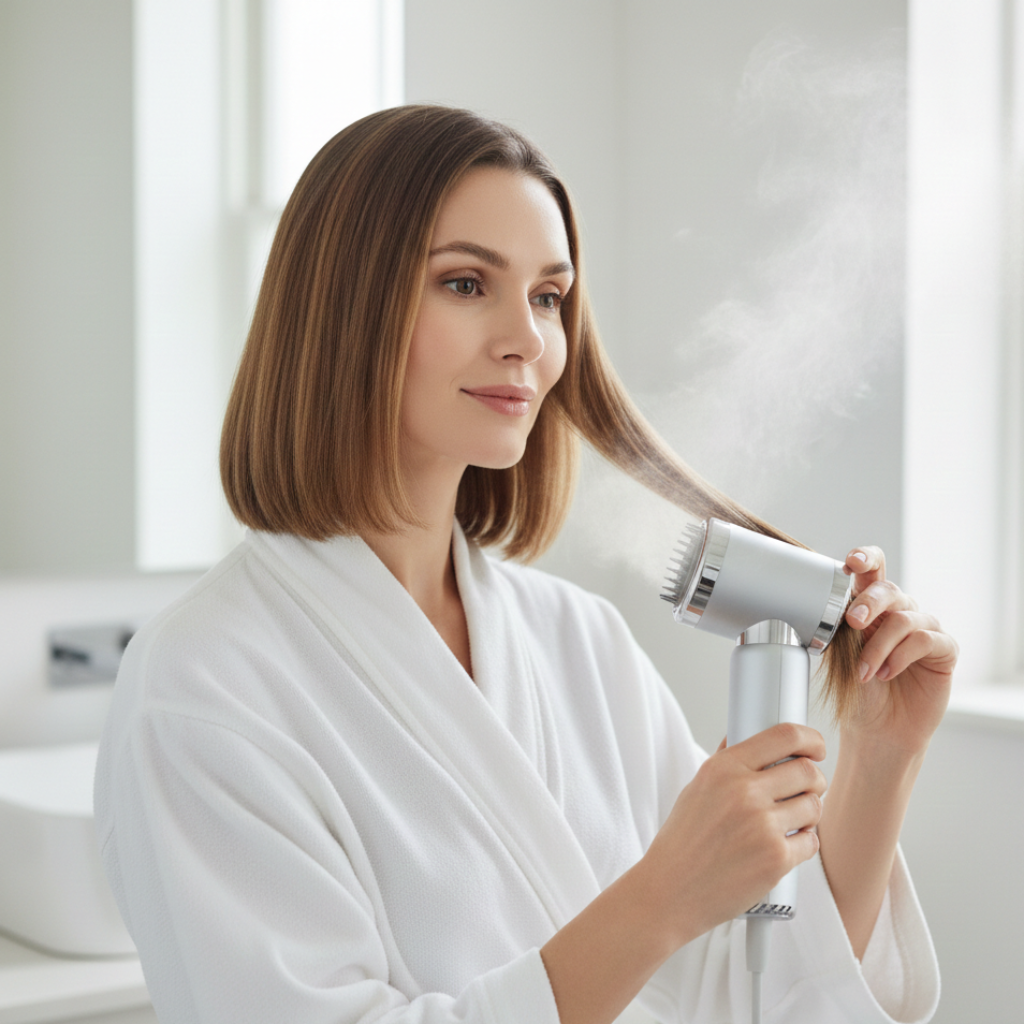 Mini Secador com Tecnologia Iónica e Plasma – 4 Níveis de Temperatura, Design Compacto