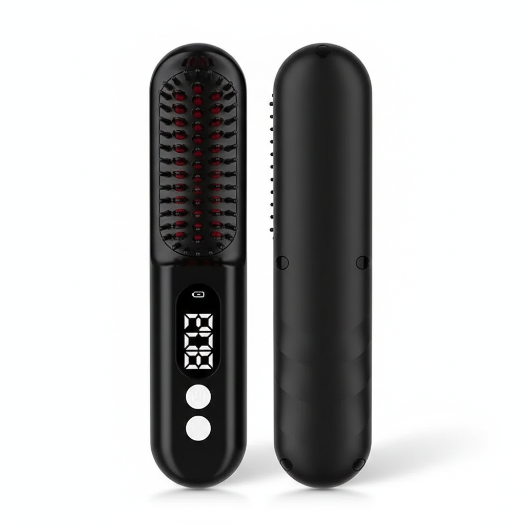 Pente Alisador Sem Fios – USB Recarregável com Tecnologia Iónica