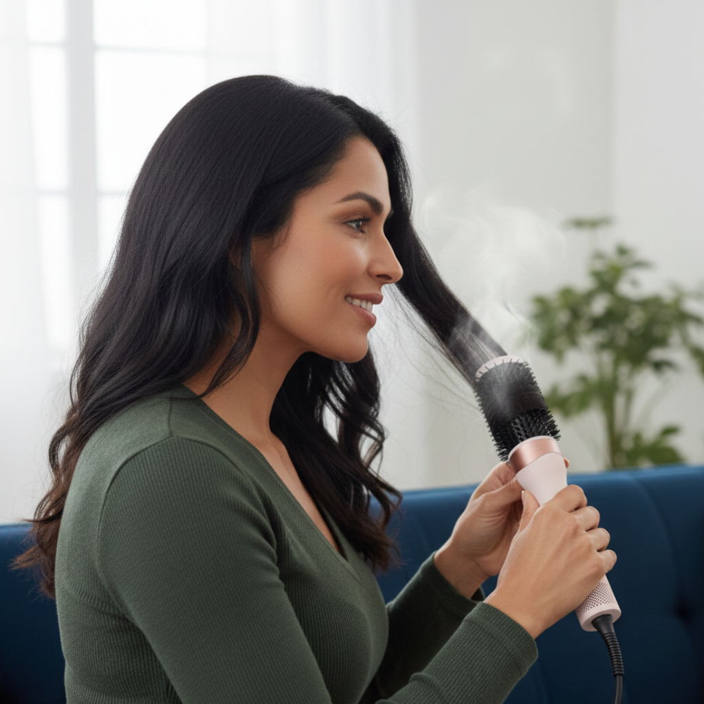 Escova Secadora de Alta Velocidade Dobrável com Ecrã LCD – Air Styler One-Step