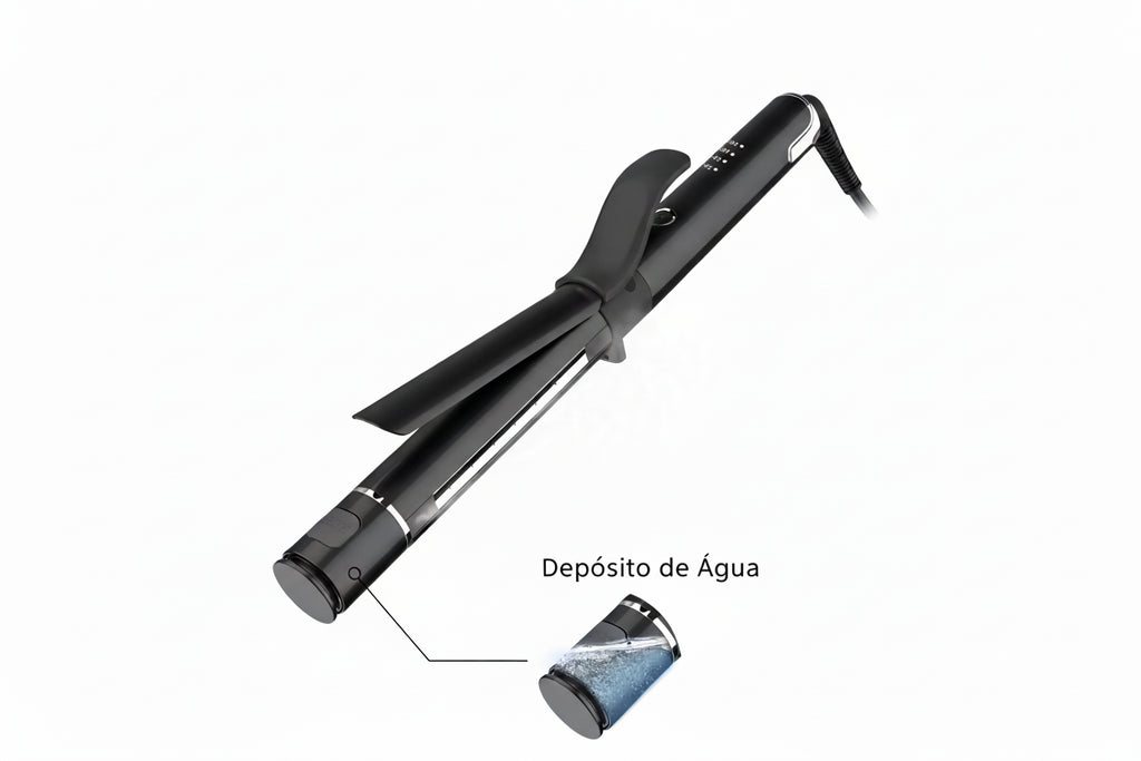 Modelador de Cabelo Mesky 2-em-1 – Curling Iron e Hair Waver com Tecnologia a Vapor