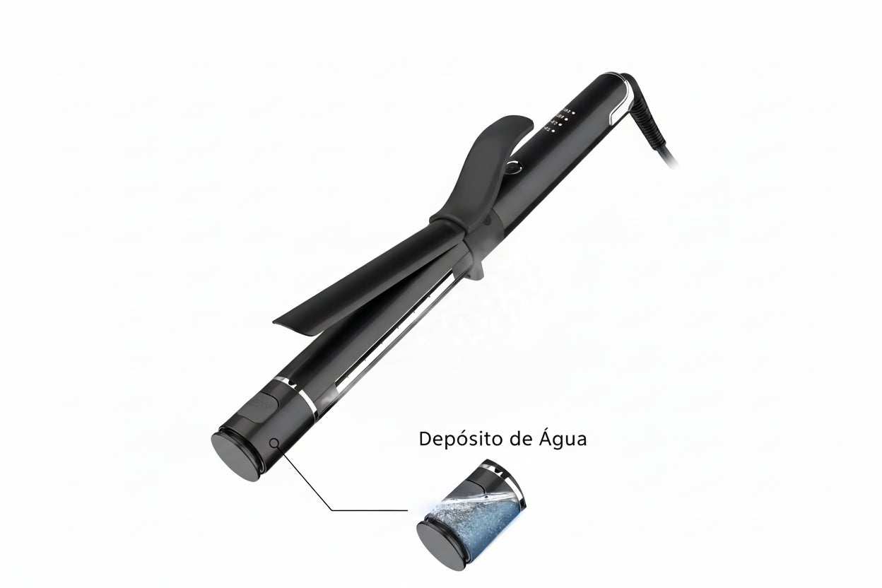 Modelador de Cabelo Mesky 2-em-1 – Curling Iron e Hair Waver com Tecnologia a Vapor